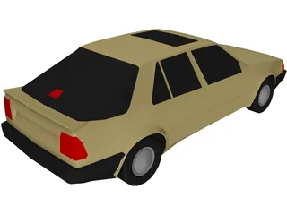 SAAB 9000 (1990) 3D Model preview