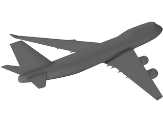 Boeing 747-400 3D Model preview