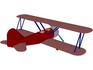Biplane 3D Model preview