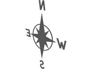 Compass Rose 3D Model preview
