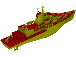 Survey Vessel T-AGS 60 Class 3D Model preview