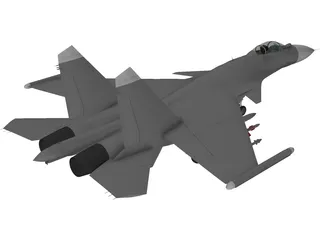 Sukhoi Su-27 Flanker 3D Model preview