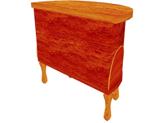 Night Stand Table 3D Model preview