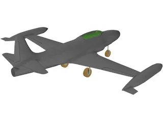 Lockheed T-33A Shooting Star 3D Model preview