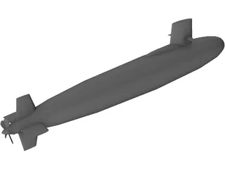 Skipjack Submarine 3D Model preview