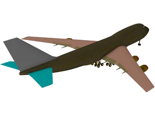 Boeing 747-200 3D Model preview