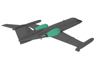 Bombardier Learjet 35 3D Model preview