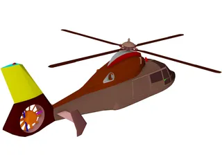 Eurocopter HH-65 Dolphin Coastguard 3D Model preview