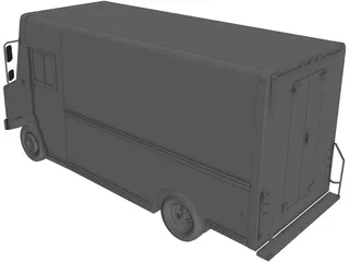 Delivery Van 3D Model preview