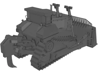Bulldozer D-11 3D Model preview