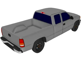 GMC Sierra Extended Cab Pickup (2000) 3D Model preview