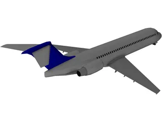 Boeing 717-200 3D Model preview