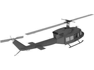 Bell UH-1N 3D Model preview