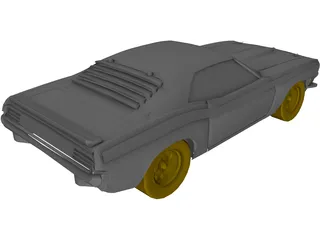 Plymouth Baracuda (1969) 3D Model preview