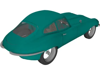 Jaguar Coupe E-type (1961) 3D Model preview