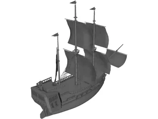 Galleon 3D Model preview