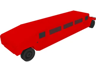 Hummer Limousine 3D Model preview