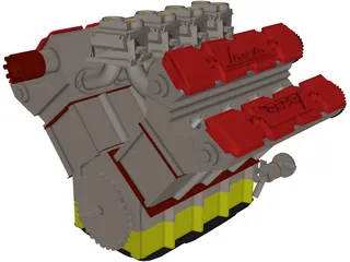 Lancia Engine 3D Model preview