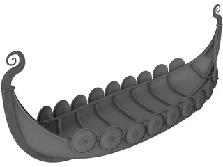 Viking Ship 3D Model preview