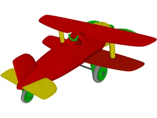 Toy Airplane 3D Model preview