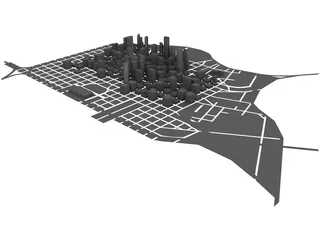 Houston Downtown 3D Model preview