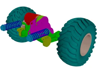 Car Suspension 3D Model preview