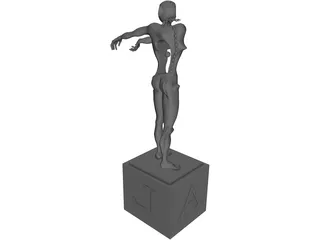 Abstract Dali Statue 3D Model preview