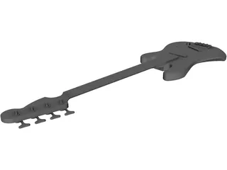 Fender Precision Bass Guitar Body 3D Model preview