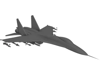 Sukhoi Su-27 Flanker 3D Model preview