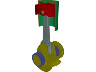 Piston Detailed 3D Model preview