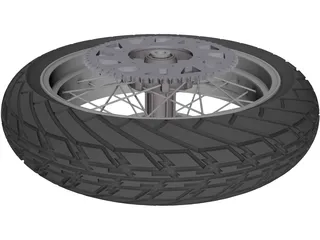 KTM Moto Backwheel LC4 Supermotard 3D Model preview