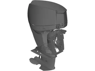 Eagle V4 Outboard Motor 3D Model preview