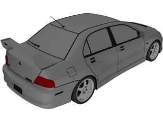 Mitsubishi Lancer Evolution VIII (2003) 3D Model preview
