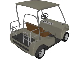 Golf Cart 3D Model preview