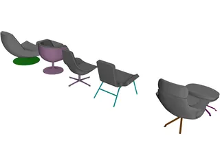Chairs 3D Model preview