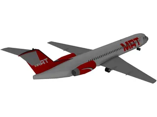 Fokker 100 TAM Brasil 3D Model preview