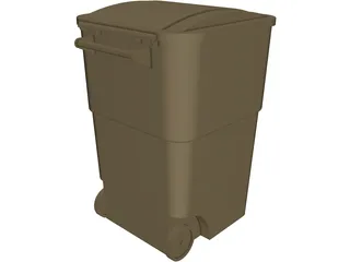 Trash Can Rubbermaid 3D Model preview