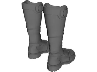 Boots Sci-Fi 3D Model preview