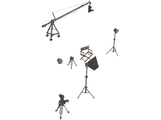 Studio Set Cameras 3D Model preview