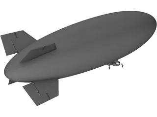 Airship Blimp 3D Model preview