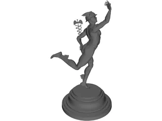 Hermes statuette 3D Model preview
