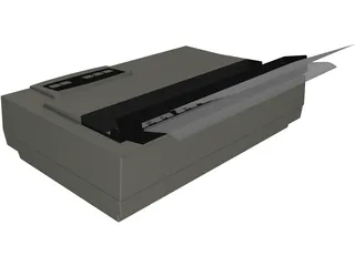 Dot matrix printer 3D Model preview