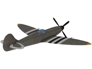 Supermarine Spitfire 3D Model preview