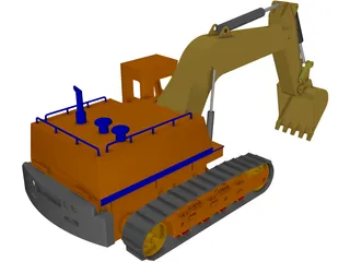 Excavator 3D Model preview