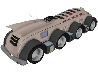 Fantastic Vehicle 3D Model preview