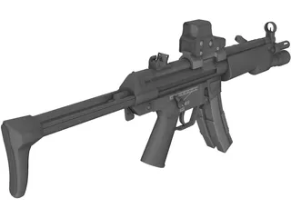 MP5 3D Model preview