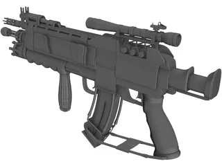 Gun 3D Model preview