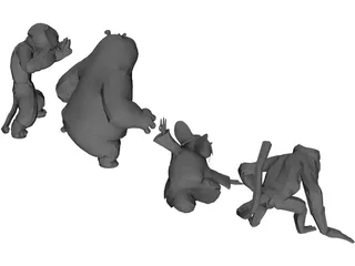Kung Fu Panda 3D Model preview