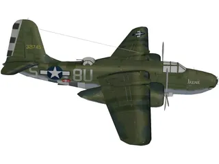 Douglas A-20G Havoc 3D Model preview
