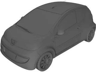 Peugeot 107 3D Model preview